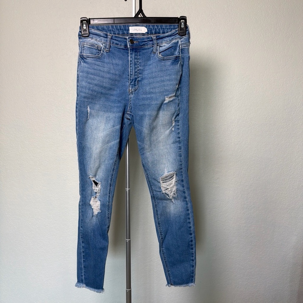 Jelly Beans Light Blue Distressed Skinny Jeans